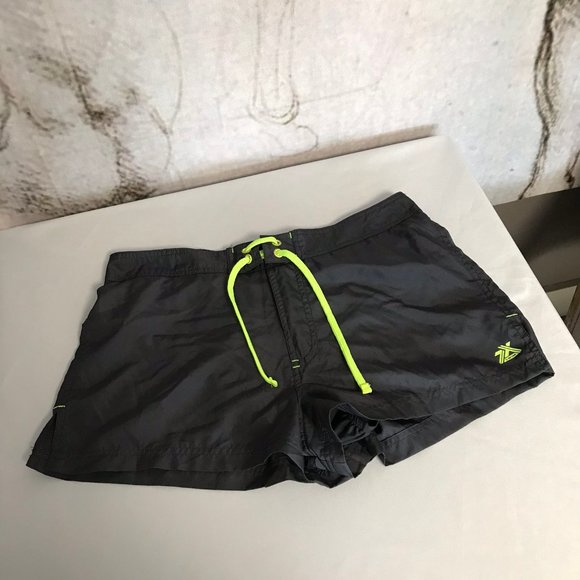 Two Piece Swimsuit Tankini Yellow Grey Gray Bright - Picture 6 of 8